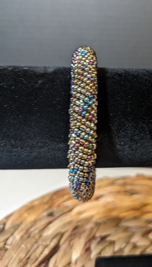 Thin Multi-colored Massai Bead Bracelet