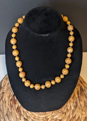 22 inch Brown Kazuri Bead Necklace