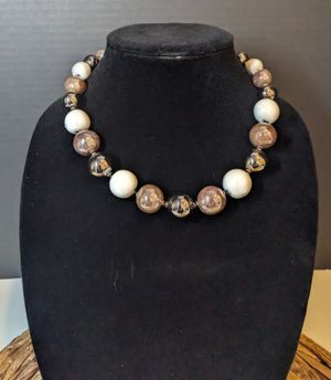 18-inch Multi-colored Kazuri Bead Necklace